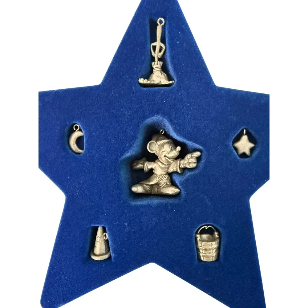 2001 HALLMARK KEEPSAKE DISNEY WALTS 100TH THE SORCERER'S APPRENTICE ORNAMENT SET